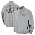 Men's Nike Silver Brooklyn Nets Courtside Vintage Warmup Full-Zip Jacket