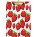 Coolnut Strawberry Pattern Clipboard Standard A4 Letter Size Hardboard Office Clipboards with Low Profile Clip for Classrooms Offices Students-Silver Clip21