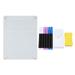 Clear Acrylic Magnetic Weekly Schedule Planning Board Reusable Wet/Dry Erase Board for Refrigerator 33x23cm with Accessories