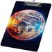 Clipboard Nursing Planet Galaxies Stars Acrylic Clip Board with Low Profile Metal for A4 Paper Size Clip Hangable Office Work School