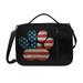 SEANATIVE American Flag Paw Bible Cover Durable Christian Bible Book Case Handbag Large Capacity Women Bible Cover Bag with Shoulder Strap 4 of July