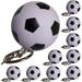 10 Pcs Key Fob Gifts Mini Footballs for Kids Pen on A Chain Stationary Supplies Aesthetic Football Ballpoint Pen Fine Tip Plastic Metal Office