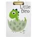 Acrylic Clipboard Cute Dinosaur Cute Printed for Nurses/Students/Office/Worker Silver Clip Size 12.5 x 9 Inch