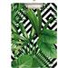 Coolnut Jungle Tropical Palm Leaves Striped Clipboards for Kids Student Women Men Letter Size Plastic Low Profile Clip 9 x 12.5 in Silver Clip