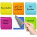 Sticky Notes Dry Erase - 12 Colors Reusable & Washable Sticky Notes - Dry Erase Board Stickers - Magnetic Post It Notes Alternatives for All Smooth Surface( 3 X 3 Dark Colors)