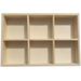 Six Grid Wooden Box Storage Case 6-grid Compartments Sorting Tray Tool Chest Bins Pine Crayon Container