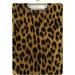 Coolnut Brown Leopard Sprint Cheetah Animal Clipboards for Kids Student Women Men Letter Size Plastic Low Profile Clip 9 x 12.5 in Sliver Clip