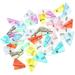 40 Pcs Binder Clips Office Decore Chip Clips Cute Transparent Triangle Clip Corner Clip File Clip Test Paper Clip Slip-on Push Clip 40pcs/pack (mixed Colors) Folder Picture Plastic