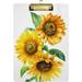 Coolnut Bouquet Sunflower Yellow Clipboards for Kids Student Women Men Letter Size Plastic Low Profile Clip 9 x 12.5 in Golden Clip