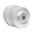 R1 Concepts Front Rear Brake Rotor Kit |Brake Rotors| Brake Disc |Drilled and Slotted WBPN2-46006