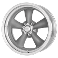 AMERICAN RACING VINTAGE VN205 CLASSIC TORQ THRUST II 18X8 5X120.65 -5ET 83.06CB TORQ THRUST GRAY POLISHED LIP WHEEL