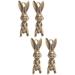 4 Pcs Cartoon Rabbit Pendant Necklace for Men Rabbit DIY Charm Brass Rabbit Charms Retro Brass Decor Miss Man