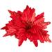 Zainafacai Artificial Flowers Glitter Flannel Handmade Christmas Flowers Home Christmas Tree Decorations Christmas Glitter Artificial Christmas Flower Winter Decorations Room Decor Red