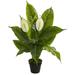 Nearly Natural 26â€� Spathiphyllum Artificial (Real Touch) Silk Plants Green