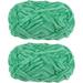 2Pcs Velvet Yarn Chenille Yarn 2x100g/7.1oz 174 Yards Total Length Super Bulky Polyester Soft Blanket Yarn for Knitting Weaving Bag