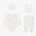 Nike Baby Boys Ivory Velour Babysuit Set