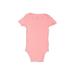 Just One You Made by Carter's Short Sleeve Onesie: Pink Bottoms - Size 12 Month