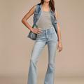 Lucky Brand High Rise Stevie Flare - Women's Pants Denim Flare Flared Jeans in Aquarius, Size 32 x 32