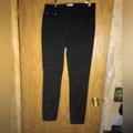 J. Crew Jeans | J.Crew Trademark 9" High-Rise Toothpick Jeans Black Denim Womens Size 28 Stretch | Color: Black | Size: 28