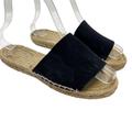 J. Crew Shoes | J Crew Genuine Leather Blue Suede Slides Espadrilles Flats Sandals Shoes Sz 5 | Color: Blue/Tan | Size: 5