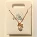 Disney Jewelry | Disney Necklace - Gold Tone With Bow & Faux Pearl - New | Color: Gold/White | Size: Os