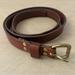 J. Crew Accessories | J. Crew Brown Leather Belt With Brass-Tone Buckle Size M | Color: Brown | Size: Os