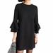 Anthropologie Dresses | Anthropologie Claudette Knit Bell Sleeve Sweater Dress Black Small 3/4 Sleeves | Color: Black | Size: S