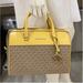 Michael Kors Bags | Michael Kors Md Travel Duffle Satchel Crossbody | Color: Tan/Yellow | Size: Os