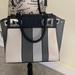 Nine West Bags | Nine West Black, Grey, & Off White Colorblock Satchel Or Cross Body Bag Euc | Color: Black/Gray | Size: Os