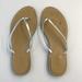 J. Crew Shoes | J. Crew Metallic Silver Leather Capri Sandals | Color: Silver/Tan | Size: 6