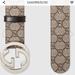 Gucci Accessories | Gucci Brand New Gg Supreme Belt With Shining Siver Buckle | Color: Tan | Size: 1in Wide 42 1/2in Long