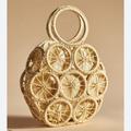 Anthropologie Bags | Anthropologie Shiraleah Chicago - Rafia Circle Satchel Nwot | Color: Cream | Size: Os