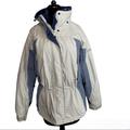 Columbia Jackets & Coats | Columbia Sunrise Peak Beige And Blue Hooded Coat | Color: Cream | Size: M