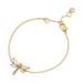 Kate Spade Jewelry | Kate Spade Cubic Zirconia Dragonfly Link Bracelet In Gold-Tone Msrp $58 Nwt | Color: Gold | Size: 6.75"