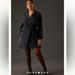 Anthropologie Dresses | Anthropologie Blazer Tie Waist Wrap Dress Mini Suit Dress Long Sleeve Open Back | Color: Black | Size: 12