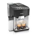 Siemens Kaffeevollautomat EQ500 integral TQ513D01, viele Kaffeespezialitäten, Milchaufschäumer, integrierter Milchbehälter, automatische Dampfreinigung, 1500 W, daylight silber/klavierlack schwarz
