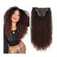 Hair Extensions 7pieces Kinky Curly Clip In Hair Extension Full Head - Double Weft Full Head Heat Resistance Synthetic Hair Extension Fake Hair Pieces for Women, 24" Hair Pieces (Color : 1b-33, Size