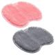 2PACK Shower Foot Scrubber Mat Back Washer Back Exfoliating Bath Wash Pad Wall Mounted Slip Suction Cups Foot Scrubber for Use in Shower Cups Foot Cleaner for Men and Women