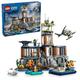 LEGO City Police Prison Island Toy Building Set, Birthday Gift for Boys and Girls Ages 7 Plus, Imaginative Play, Helicopter Toy, Boat Toy and Dinghy, 7 Minifigures with Dog and Shark Toy, 60419