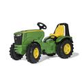 ROLLY TOYS John Deere rollyX-Trac Premium Pedal (Children 3-10 Years, Adjustable Seat, Tractor with Whisper Tyres, Storage Compartment Under Bonnet) 640034, Green