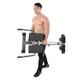 Portable Roman Chair Ab Back Hyperextension Bench, Angle Height Dual Adjustable Weight Bench Black Steel Frame, for 5.1ft-6.1ft Tall People, Load 150KG/330LBS