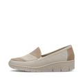 Rieker 53785 Doris Wedge Heel Leather Slip on Shoes (Beige, UK Footwear Size System, Adult, Women, Numeric, Medium, 7.5)