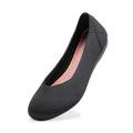Frank Mully Women’s Ballet Flat Shoes Knit Dress Shoes Round Toe Slip On Ballerina Walking Flats Shoes for Woman Low Wedge Comfort Soft, Black, 9 UK