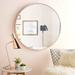 Latitude Run® Modern Round Framed Wall Mounted Mirror Metal in Yellow | 24 H x 24 W x 1 D in | Wayfair 1F698E792D7142249009C31D3FA6C42F