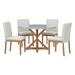 Gracie Oaks Chilyn Round 47.2" Dining Set Wood in Brown | 30 H x 47.2 W x 47.2 D in | Wayfair 0B0BFB8C76A743208F04ED3B38E97271