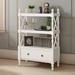 Charlton Home® Dashun Etagere Storage Bookcase Wood in White | 51.97 H x 35.43 W x 14.17 D in | Wayfair 92D41C789CB1440CACCBFF475815E2CE