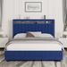 House of Hampton® Jenelly Upholstered Platform Storage Bed Upholstered in Blue | 47.2 H x 56.2 W x 84 D in | Wayfair