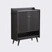 Corrigan Studio® 15 Pair Solid Wood Shoe Storage Cabinet Solid Wood in Gray | 41.34 H x 31.5 W x 13.78 D in | Wayfair