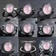 Bague narronde en argent regardé S925 pour femme quartz rose naturel cadeau en forme de soleil