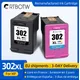 CRTBOTW 302XL Cartouches d'encre Remplacement pour HP 302 XL Noir et Couleur Grande Capacité Encre